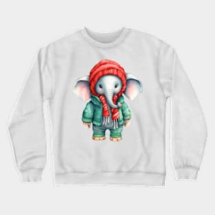 Knitted Christmas Elephant Crewneck Sweatshirt